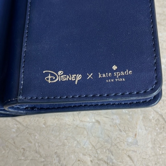 ♠️kate spade X Disney Lady and the Tramp Medium Bifold Wallet, Parisian Blue NWT - Picture 11 of 13